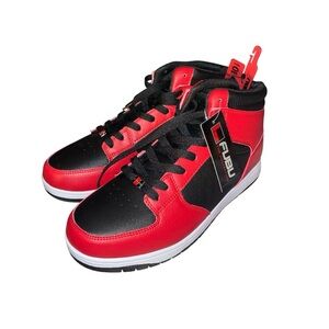 FUBU Hightop Basketball Sneakers in Red and Black